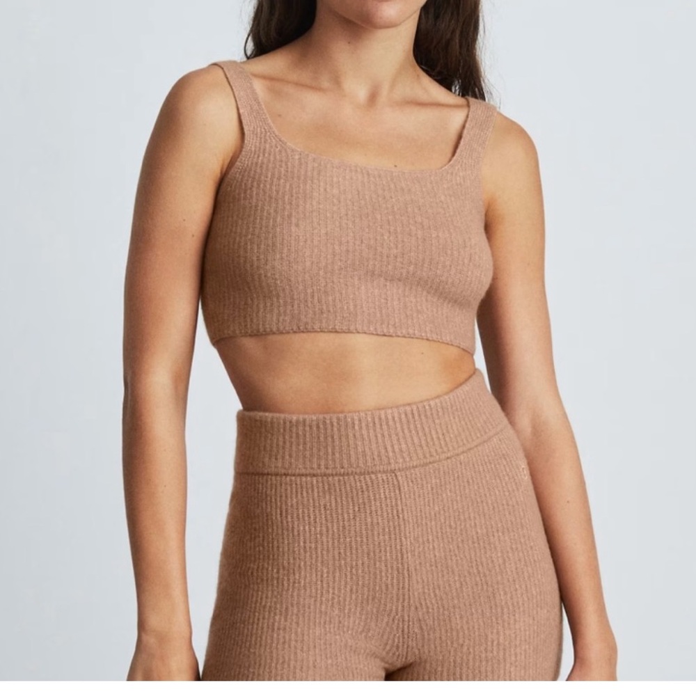 Everlane Cozy Crop Tank Camel Size M- NWT